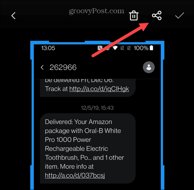 Imprimați mesaje text pe Android