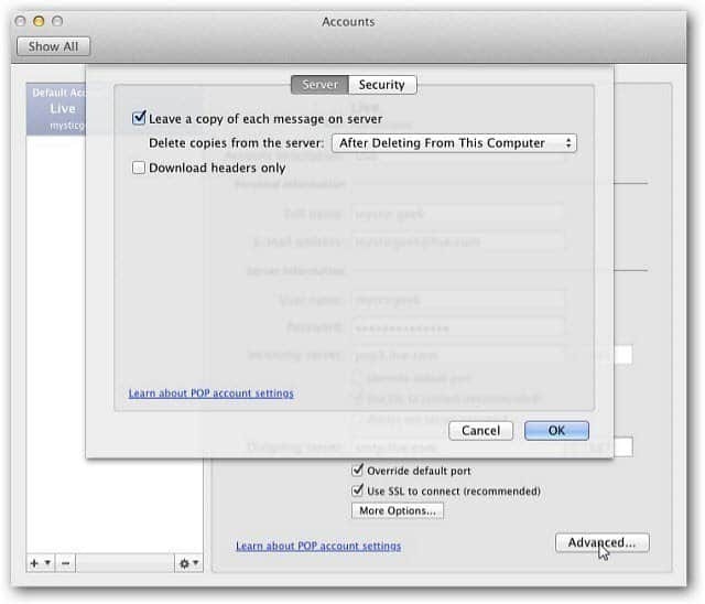 Outlook Mac 2011: Cum să ștergeți un cont de e-mail
