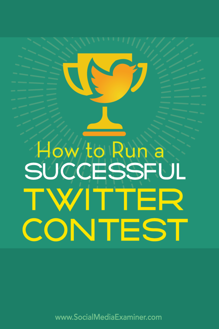 cum să creezi un concurs de succes pe Twitter
