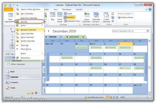 Google Calendar / Outlook 2010 Suprapunere