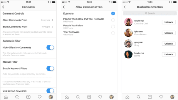 Instagram adaugă noi funcții care permit utilizatorilor să controleze cine este capabil să comenteze postările tale.