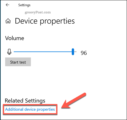 Setări Windows Opțiuni suplimentare de proprietăți pentru dispozitive
