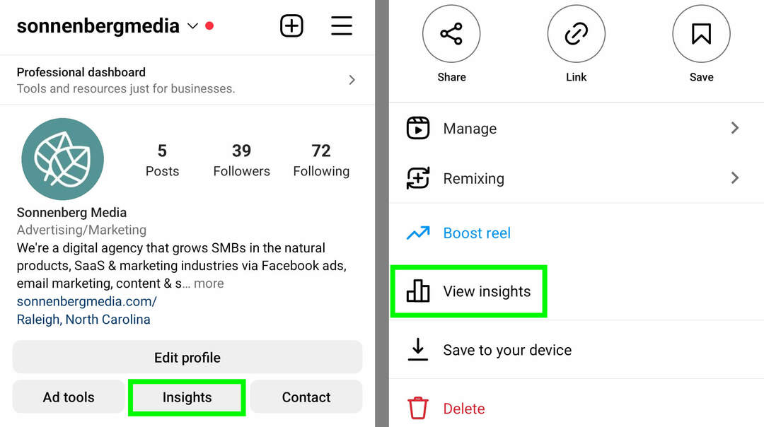 unde-să-găsești-instagram-reels-insights-app-view-insights-sonnenbergmedia-example-3