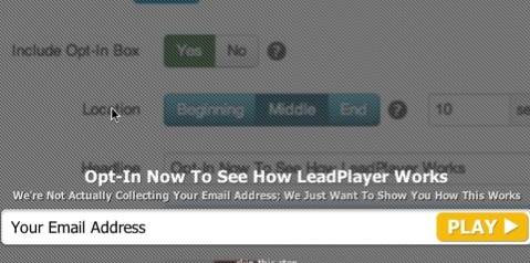 abonament prin e-mail leadplayer îndemn la acțiune