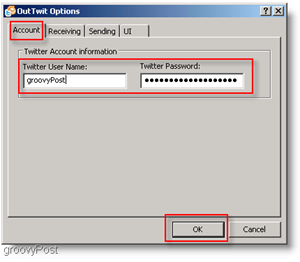 Twitter în Outlook: Configurați OutTwit