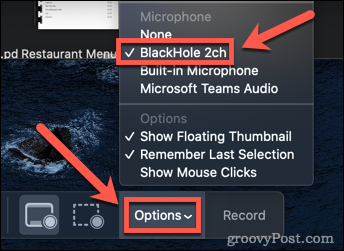 selectați opțiunile audio pe mac