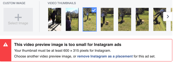 dimensiunile anunțurilor video instagram