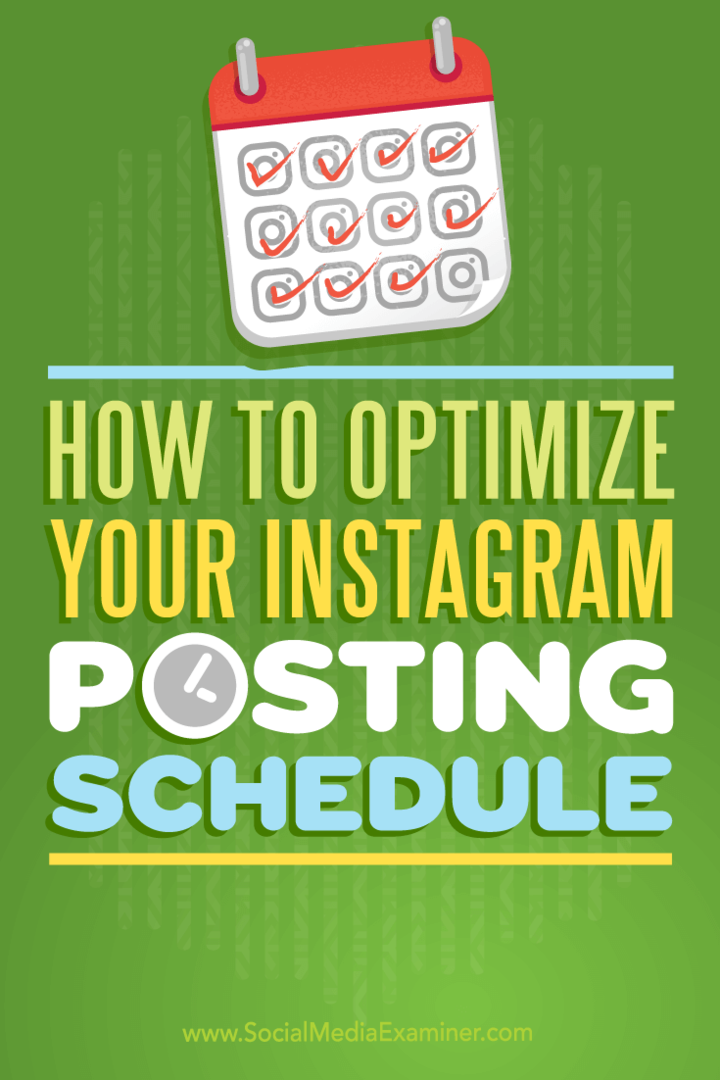 Cum să vă optimizați programul de postare pe Instagram: examinator de rețele sociale
