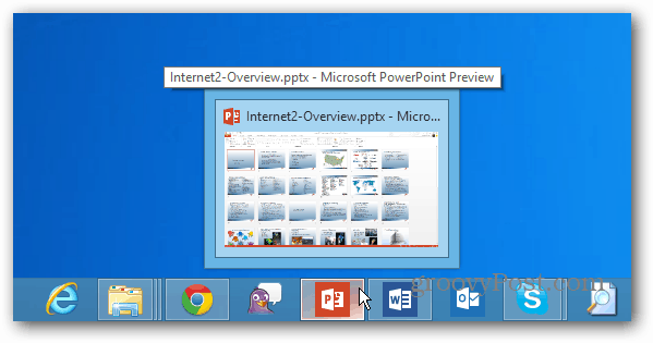 Bara de activități desktop Windows 8