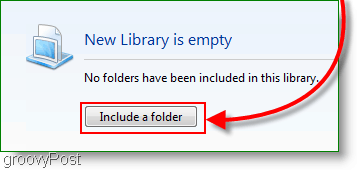 cum să includeți un folder nou într-o bibliotecă nouă în Windows 7