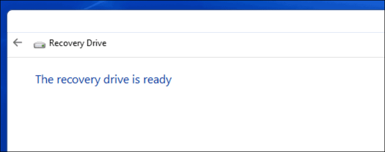 Unitatea de recuperare a terminat Windows 11