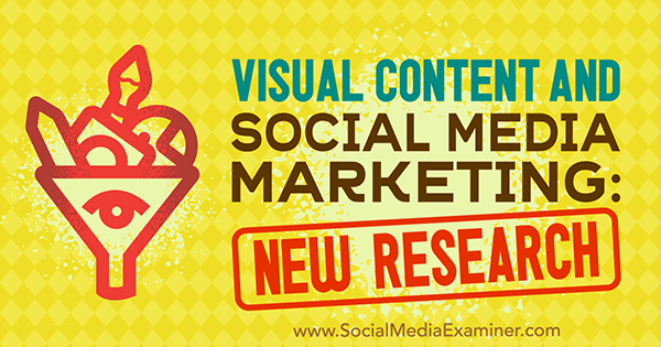Conținut vizual și marketing social media: noi cercetări realizate de Michelle Krasniak pe Social Media Examiner.