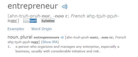 Definiția cuvântului „antreprenor” este ideea de risc. 