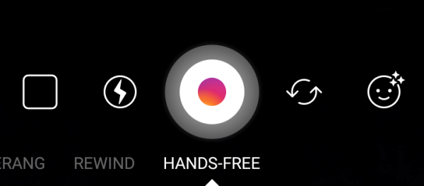 Hands-Free înregistrează 20 de secunde de videoclip cu o singură atingere.