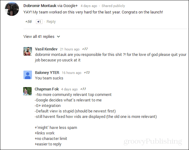 Petiția de a reveni la comentariile YouTube Îndepărtată de integrarea Google+ atinge 90.000 de semnături și crește
