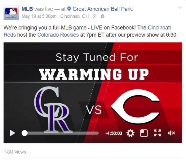 Facebook este partener cu Major League Baseball pentru o nouă ofertă de streaming live.