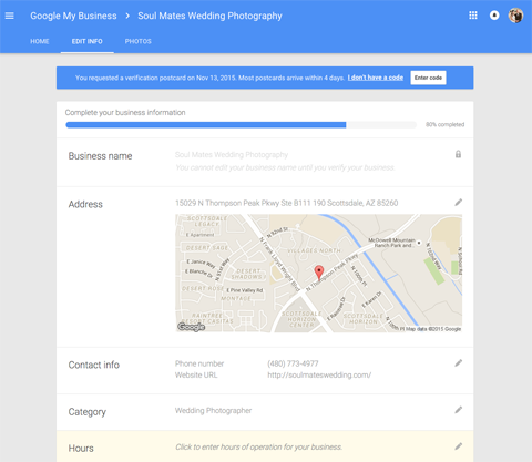 noi opțiuni de editare a paginii de afaceri Google plus local