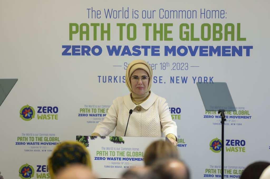 Emine Erdoğan spre o mișcare globală a deșeurilor zero, partajare pe rețelele sociale