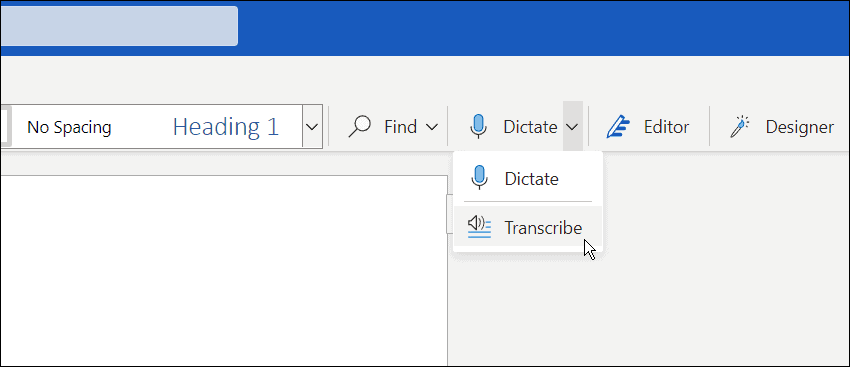 transcrieți un fișier ausio în Microsoft Word