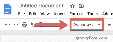 Formatarea textului în Google Docs