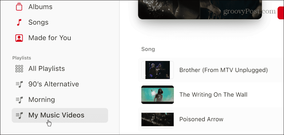 Liste de redare video pe Apple Music