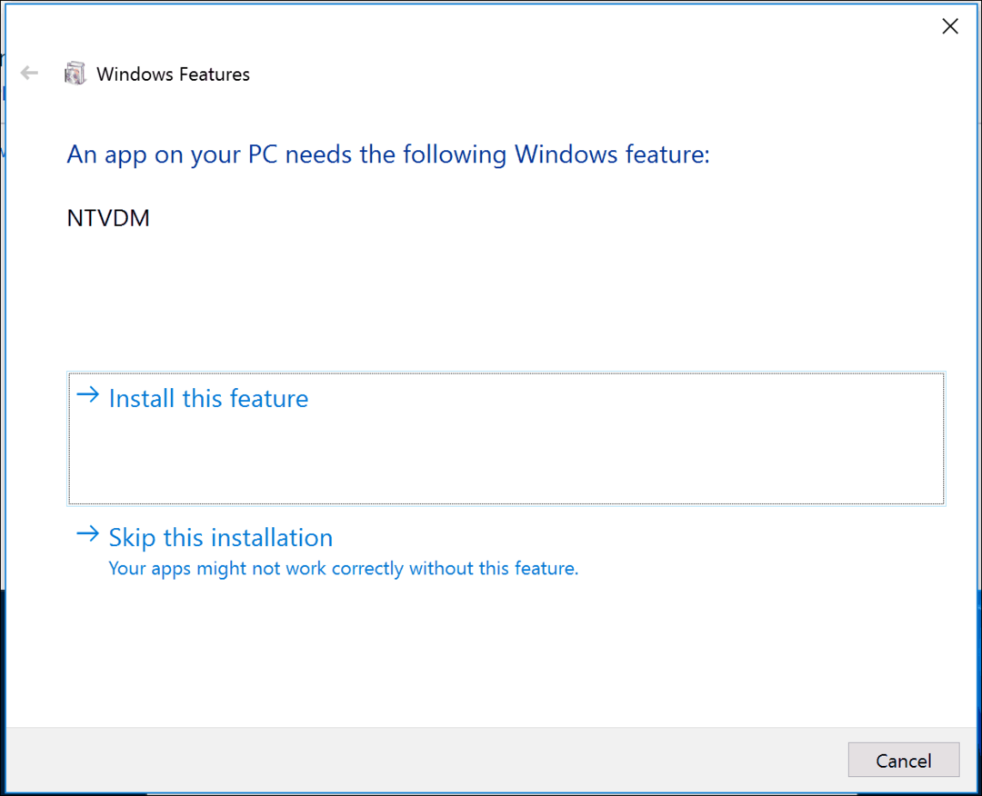 Cum să activați suportul pentru aplicații pe 16 biți în Windows 10