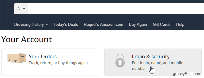 Contul dvs. pe Amazon