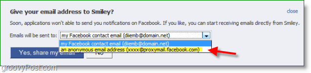 Captura de ecran spam de e-mail Facebook - proxy nu este setarea edefault