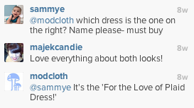 comentarii modcloth instagram