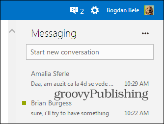 Chat-ul pluginului instalat Skype HD Outlook