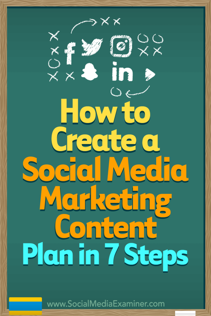 Cum să creați un plan de conținut de marketing social media în 7 pași de Warren Knight pe Social Media Examiner.