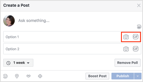 Sondajul Facebook GIF adaugă două opțiuni