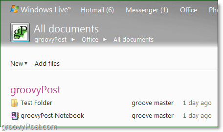 creați documente sau adăugați-le la grupuri de birou live