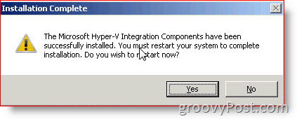 Instalați servicii de integrare Hyper-V