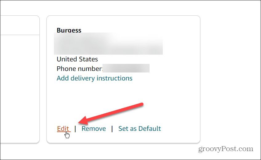 Schimbați-vă adresa de livrare pe Amazon