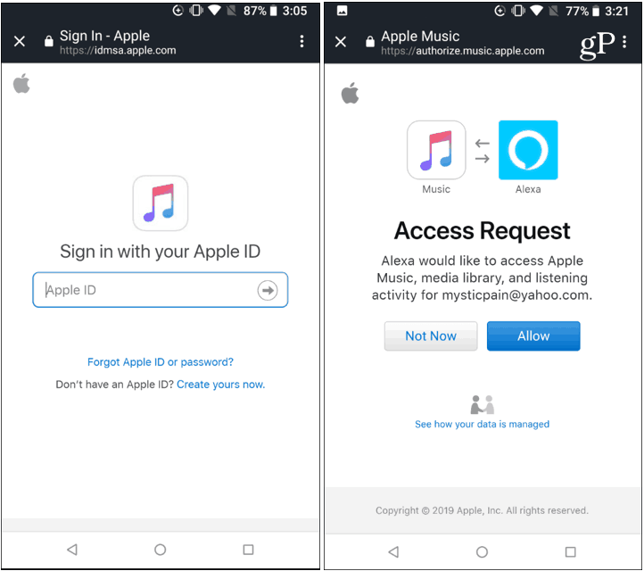 Conectați Apple Music cu Alexa