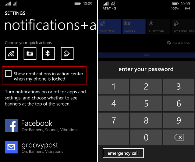 Windows Phone 8.1: Împiedicați persoanele să vadă notificări pe ecranul de blocare
