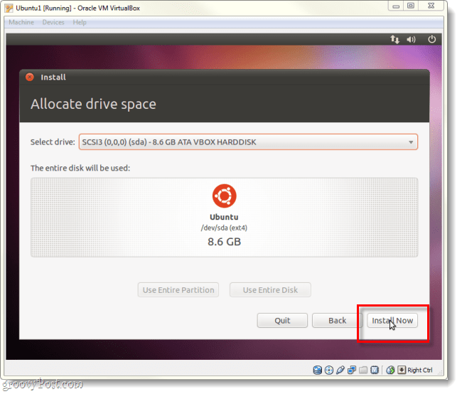 spuneți Ubuntu să instalați acum