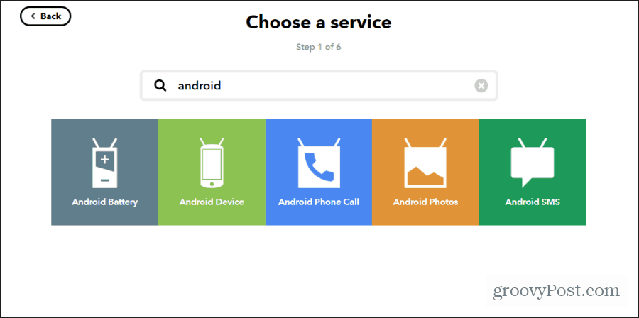 dispozitiv Android ifttt