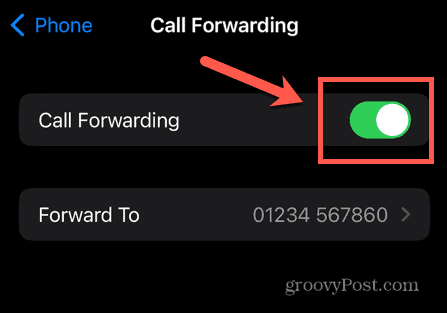 comutare de redirecționare a apelurilor iPhone