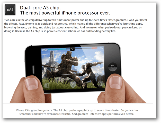 Procesor dual core iPhone 4S