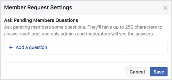 Grupul Facebook pune întrebări membrilor în așteptare