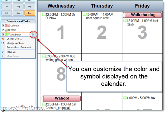 Personalizarea Outlook 2010 Calendar de imprimare