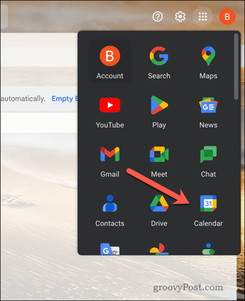 Deschide Google Calendar în Gmail