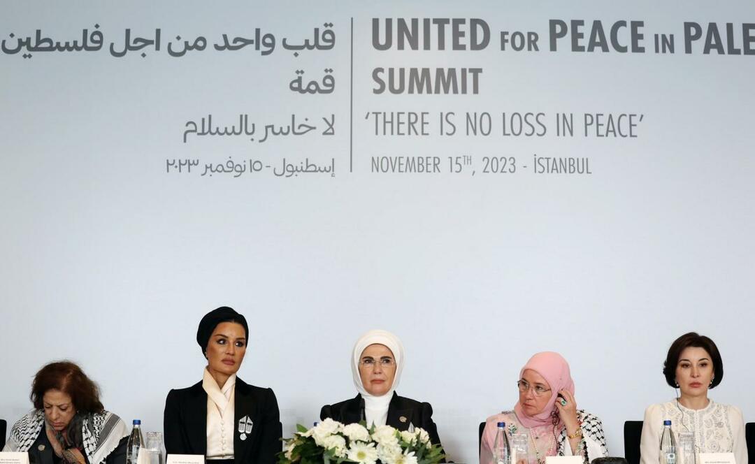  Prima Doamnă Erdogan One Heart Summit pentru mișcarea de inițiativă pentru Palestina