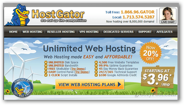 hostgator, din Florida pentru web