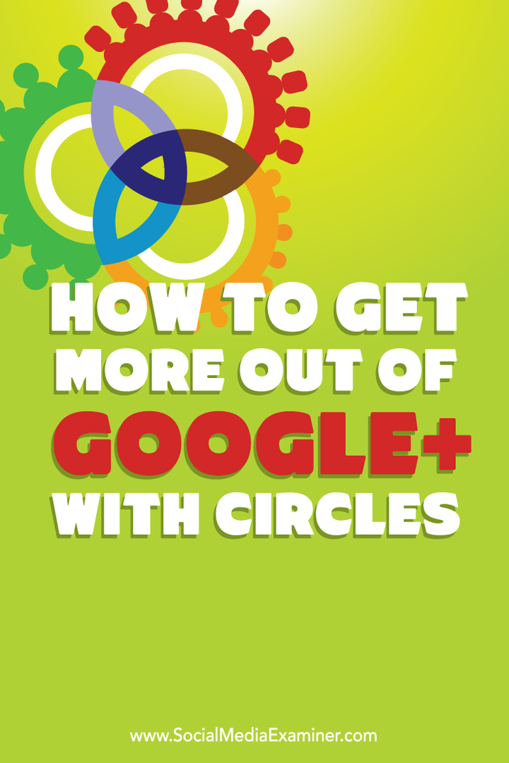 Cum să obțineți mai mult din Google+ cu cercuri: Social Media Examiner