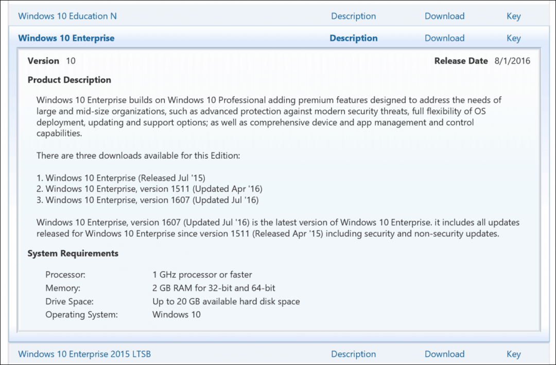 Cheie de licență pentru volumul Windows 10 VLSC Enterprise Education Pro