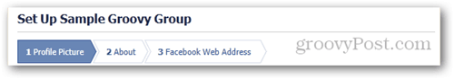 pași de configurare a paginii facebook 1 2 3