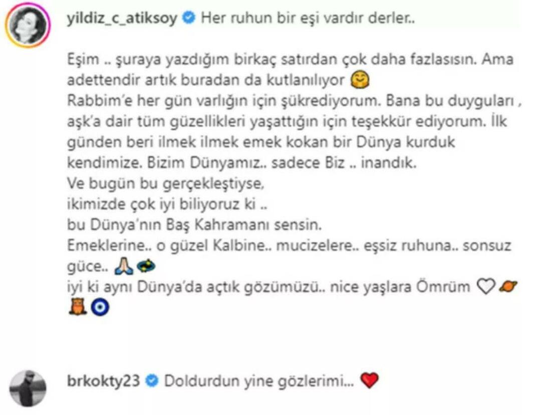 Așa a sărbătorit Yıldız Çağrı Atiksoy ziua de naștere a lui Berk Oktay